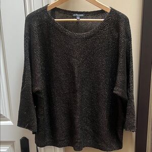 Eileen Fisher Metallic Black Sweater